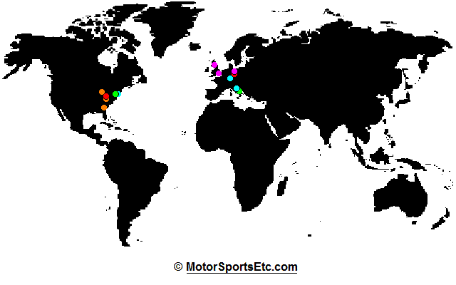 2010 Worldwide Racing Map this Weekend - Sep 4-5 - ? MotorSportsEtc.com